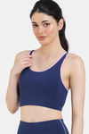 Zelocity Medium Impact Super Soft Sports Bra with Removable Padding - Navy Peony — thumbnail 3